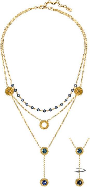 Image du produit Steinkult Collier 3 branches "Sheila (Cristallin, Laiton doré)