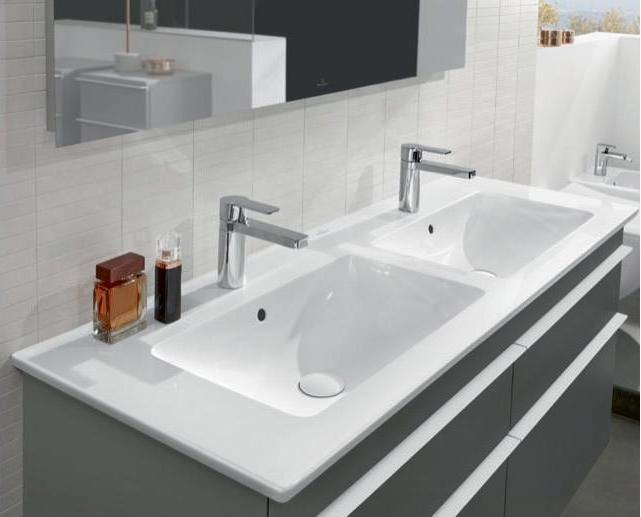 Immagine prodotto Villeroy & Boch Mobile V&B lavabo doppio VENTICELLO 1300x500mm, con ÜL bianco (500 mm, 1300 mm)