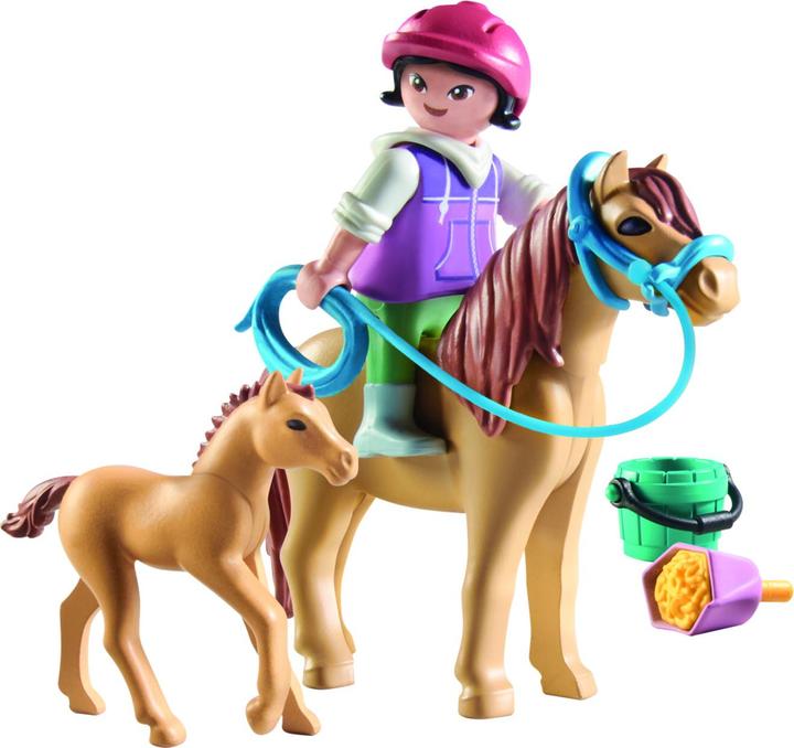 Produktbild Playmobil Kind mit Pony und Fohlen (71498, Playmobil Horses of Waterfall)