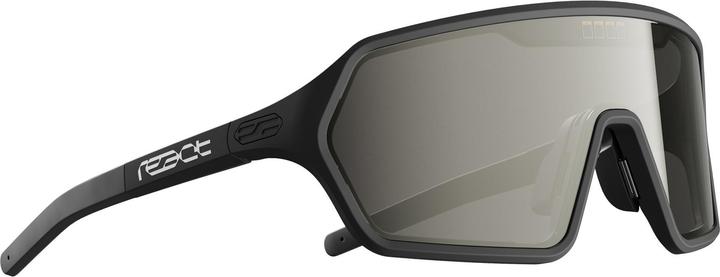 Image du produit React rev onyx/black Lunettes de soleil étroites (Onyx Noir, Miroir argenté)