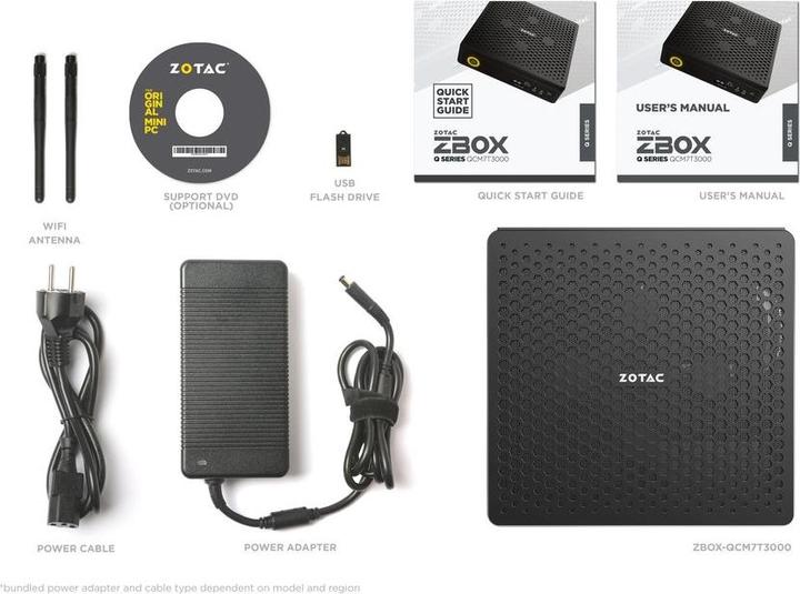 Actual product image Zotac ZBOX Q Series QCM7T3000 - Barebone - Mini PC (Intel Core i7)