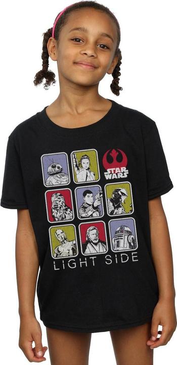 Actual product image Star Wars Girls The Last Jedi Multi Character Cotton T-Shirt (128)