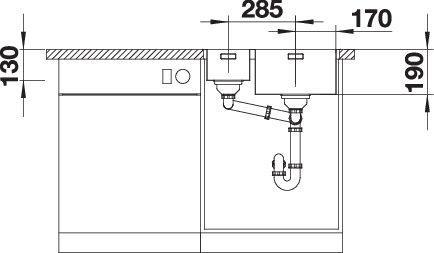 Produktbild Blanco Andano 340/180-IF/A (Aufsatzspülbecken, 50 cm, 58.50 cm)
