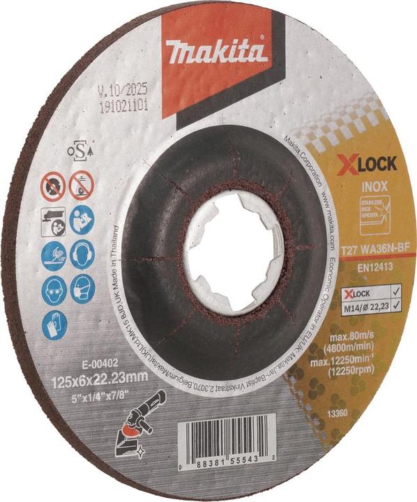 Actual product image Makita Grinding wheel 125x6mm INOX (A36N)