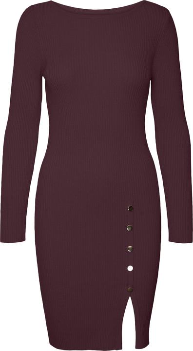 Vero Moda VMABA BUTTON LS BOATNECK DRESS GA EXC Strickkleid