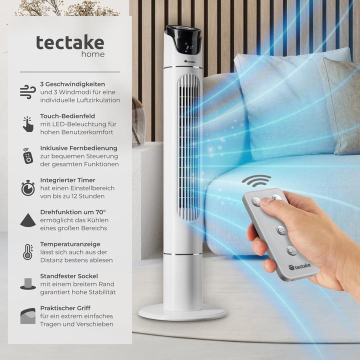 Image du produit tectake Ventilateur de tour (50 dB)