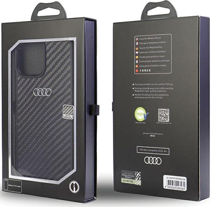 Produktbild Audi Carbon Fiber iPhone 13 Pro Max 6.7" czarny/black hardcase AU-TPUPCIP13PM-R8/D2-BK (Apple iPhone 13 Pro Max)
