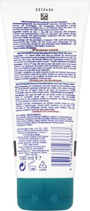 Actual product image Neutrogena Rich foot cream (Foot cream & foot gel, 100 ml)