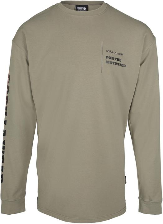 Image du produit Gorilla Wear Boise Oversized Long Sleeve Army Green (manches longues) (L)