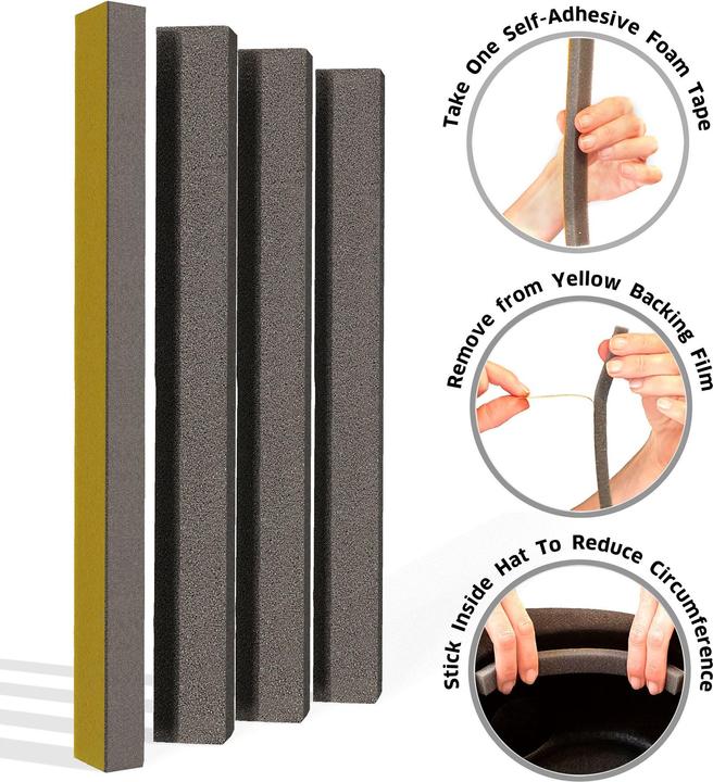 Actual product image Widmann Foam strips 4 pieces adhesive for fixing hats