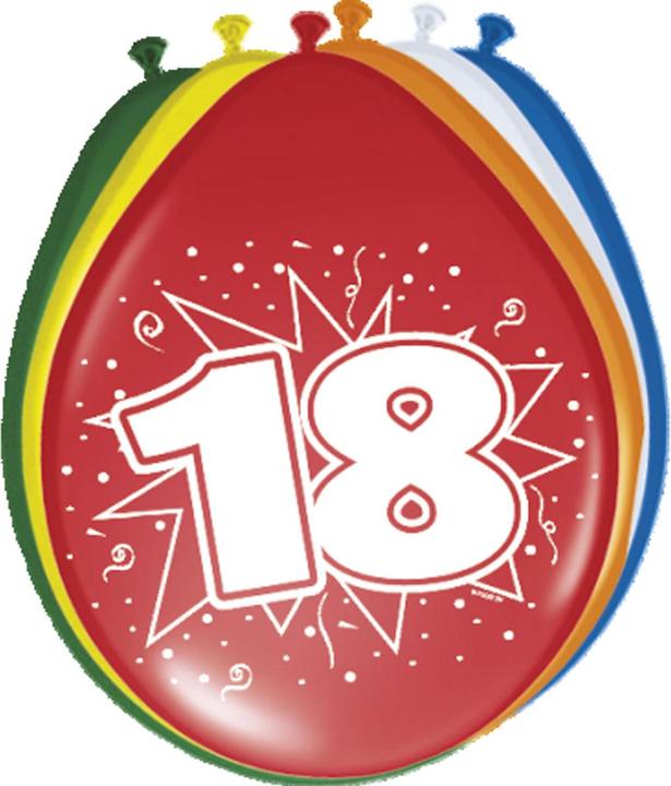 Immagine prodotto Folat 18° compleanno palloncini: decorazione compleanno rotondo (8 x)