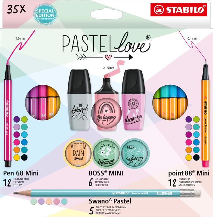 Produktbild STABILO Mini World Pastellove (Assortierte Farben, 35 x)
