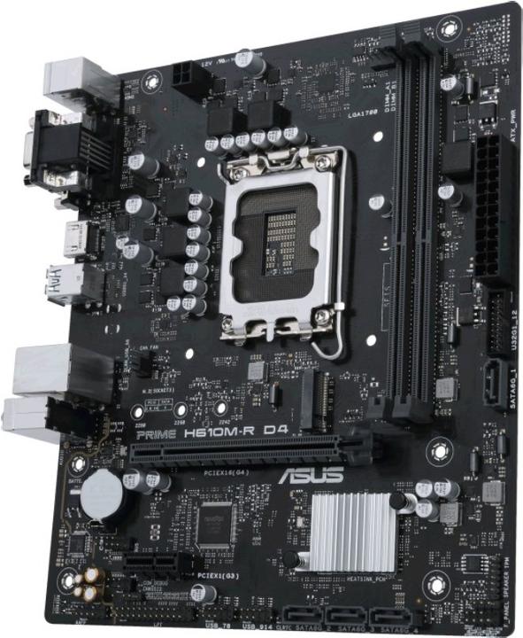 Actual product image ASUS Mainboard||Intel H610|LGA1700|Micro-ATX|Memory DDR4 (LGA 1700, Intel H610, mATX)