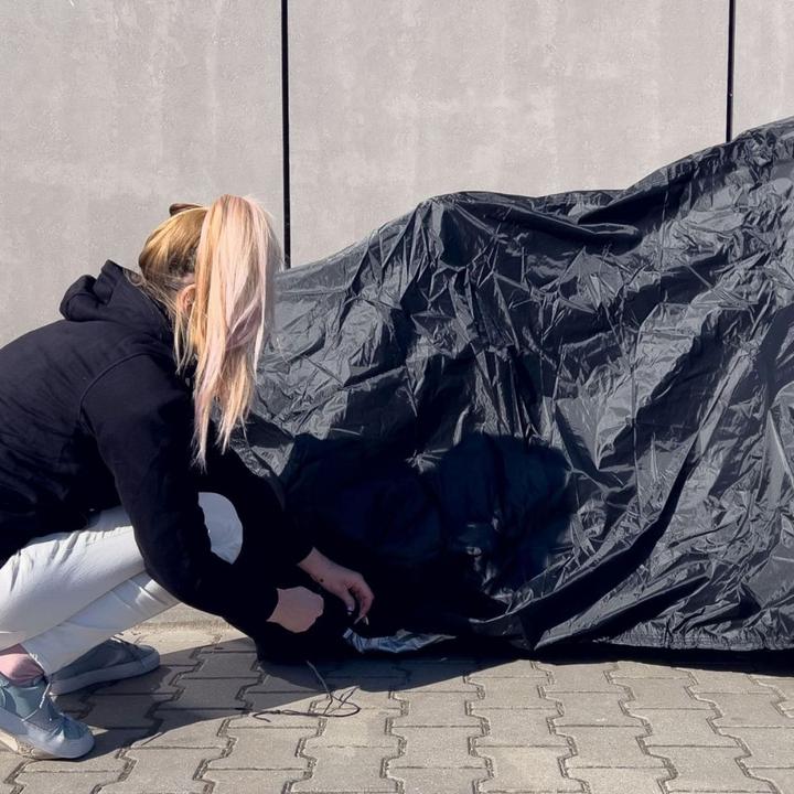Image du produit Hurtel Couverture imperméable pour barbecue, vélo, scooter, tarpaulin L noir (Grille)