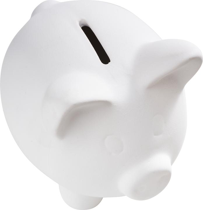 Image du produit VBS tirelire "cochon", céramique, blanc (10 x 10 x 12 cm)