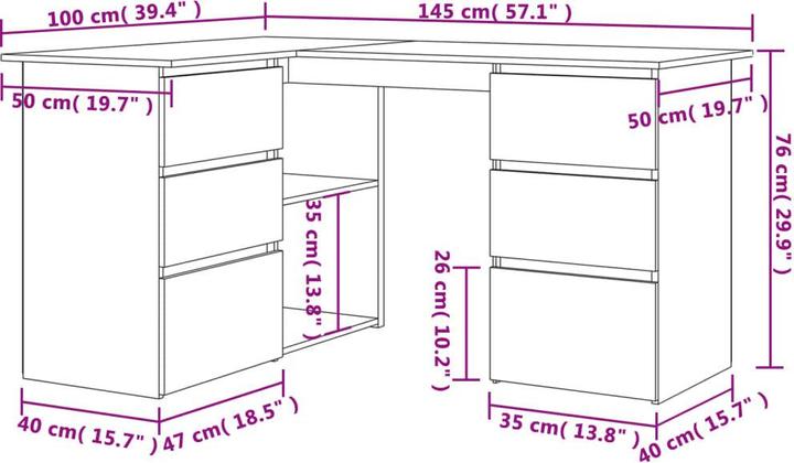Produktbild VidaXL Wibeke (145 x 100 x 76 cm)