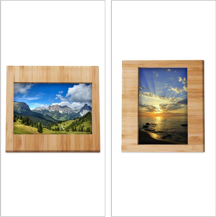 Actual product image Relaxdays Bamboo Picture Frame (10 x 15 cm)