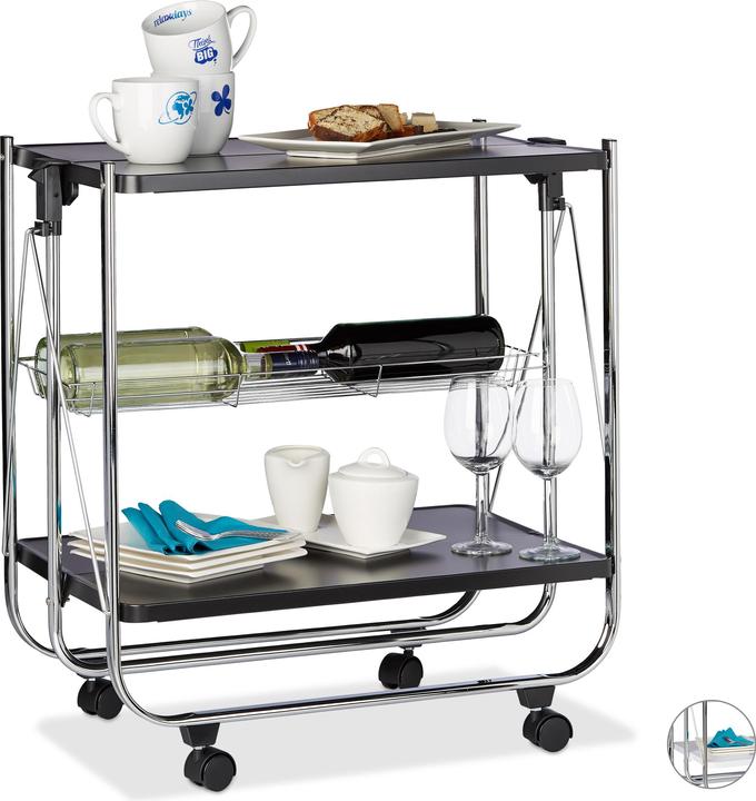 Immagine prodotto Relaxdays Carrello portavivande pieghevole