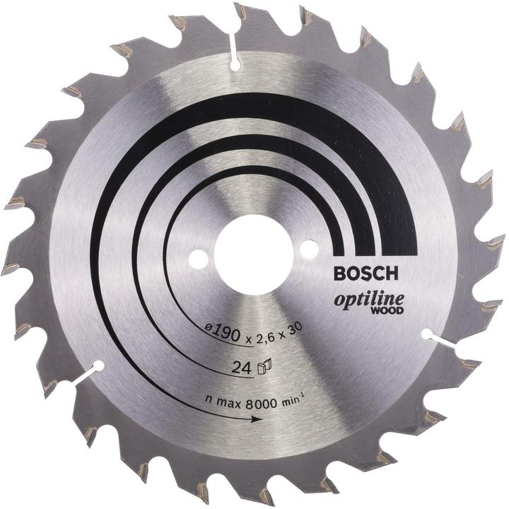 Bosch Professional Zubehör PRO Wood circular saw blade, 190 x 2.6 x 30 mm