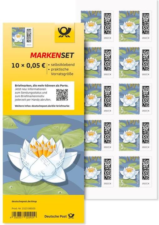 Produktbild Deutsche Post 10 0,05 € Briefmarken "Seebriefrose" selbstklebend