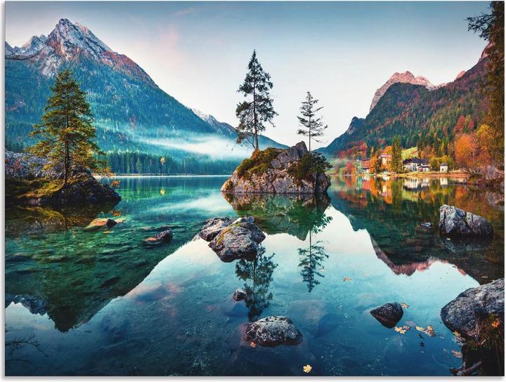 Artland Herbstszene des Hintersee vor Alpen U1TM (80 x 60 cm)