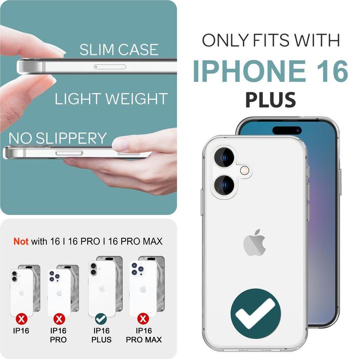 Actual product image Nalia Clear 360 degree cover (Apple iPhone 16 Plus)