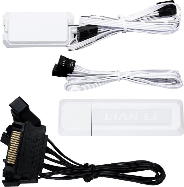 Actual product image Lian-Li UNI FAN TL Wireless LCD Lüfter, ARGB, PWM, 3er-Pack inkl. Controller - Reverse Blade, 120 mm (120 mm, 3 x)