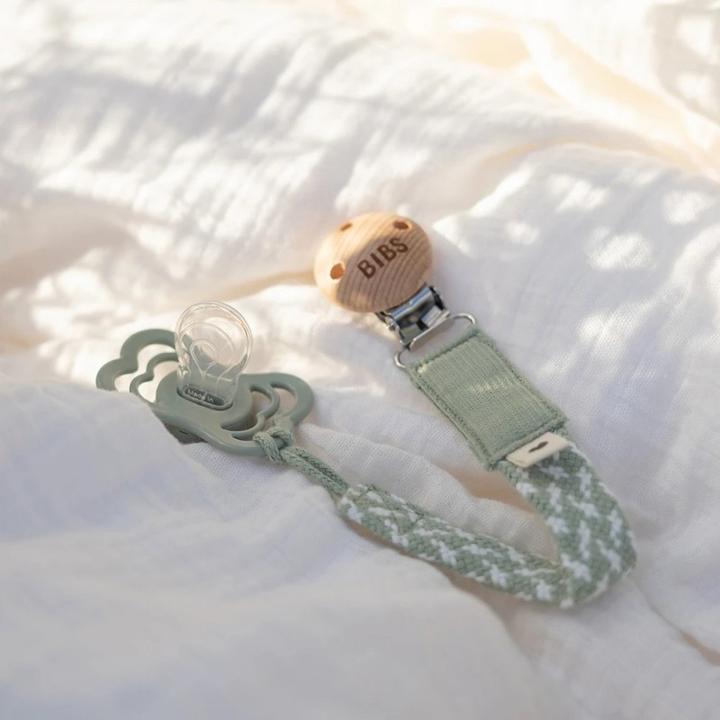 Actual product image Bibs Plaited dummy chain, sage/ ivory (1 x)