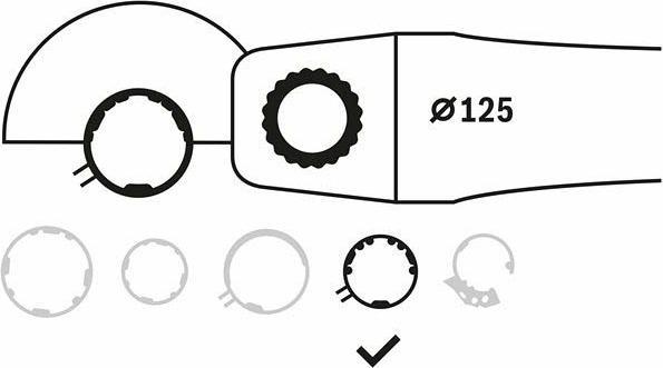 Produktbild Bosch Professional Zubehör Schutzhaube ohne Deckblech, 125 mm, Schraubverschluss mit Codierung