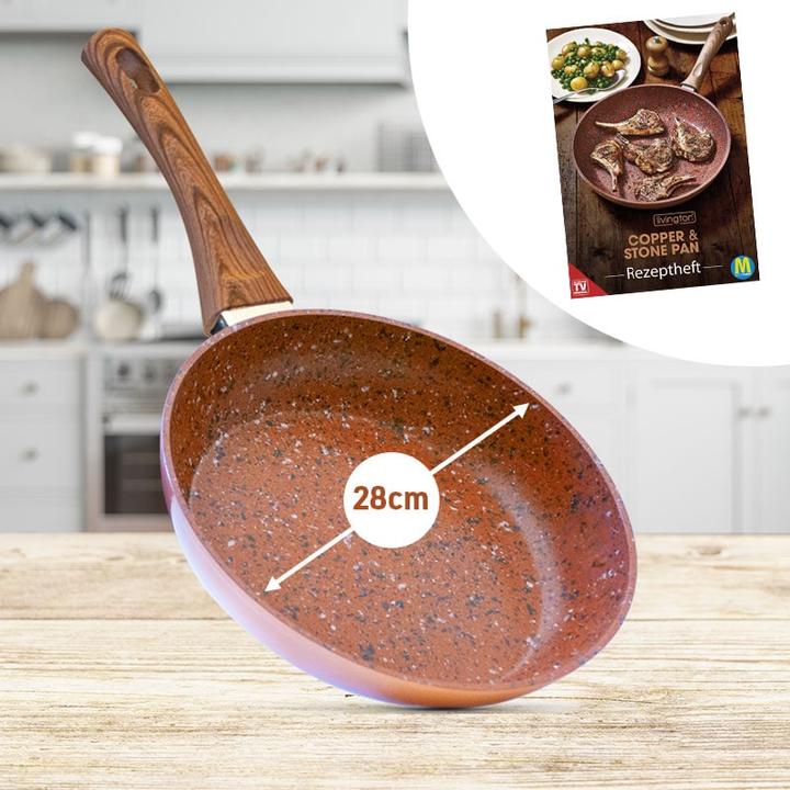 Immagine prodotto Livington Copper & Stone Pan (28 cm, Set di pentole e padelle da cucina, Rame)