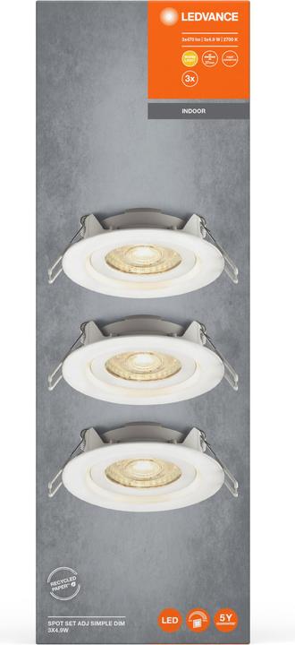 Produktbild Ledvance Led Spot Set Recess Simple (400 lm)