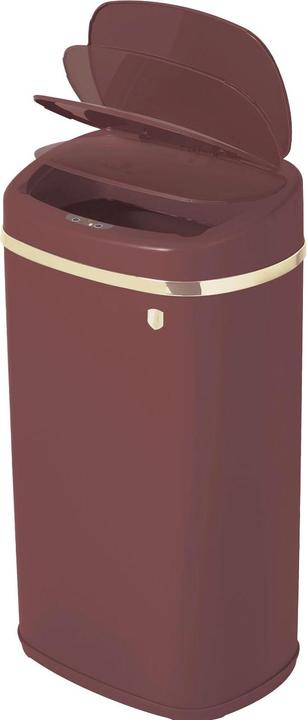Image du produit BerlingerHaus Poubelle design en métal, avec capteur, 58l, bordeaux (58 l)