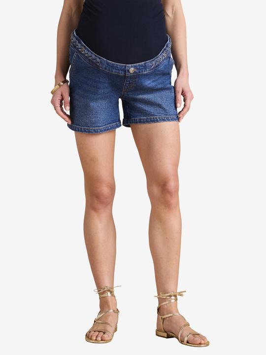 Produktbild Envie de Fraise Umstands-Jeansshorts mit Flechtakzent, Einsatz abnehmbar (36)