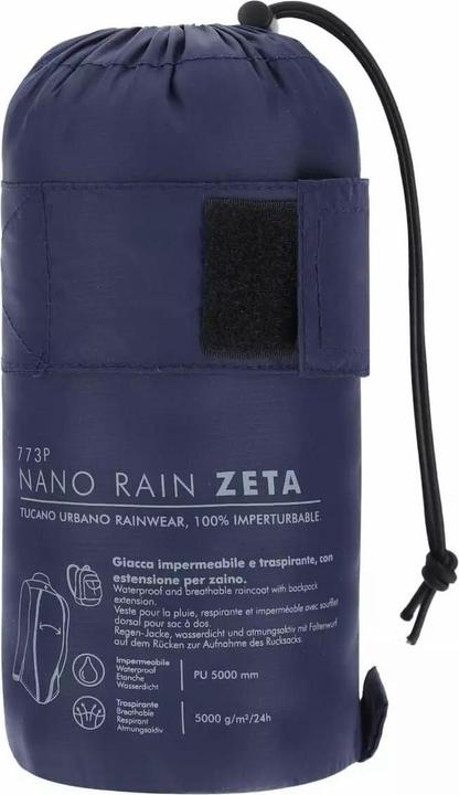 Produktbild Tucano Urbano TU Nano Regenjacke Zeta Unisex blau S (Herren, Damen, S)
