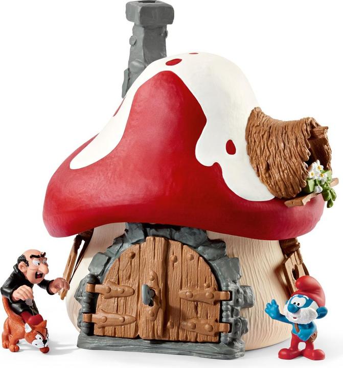 Schleich Schlumpf Haus mit Schlümpfen