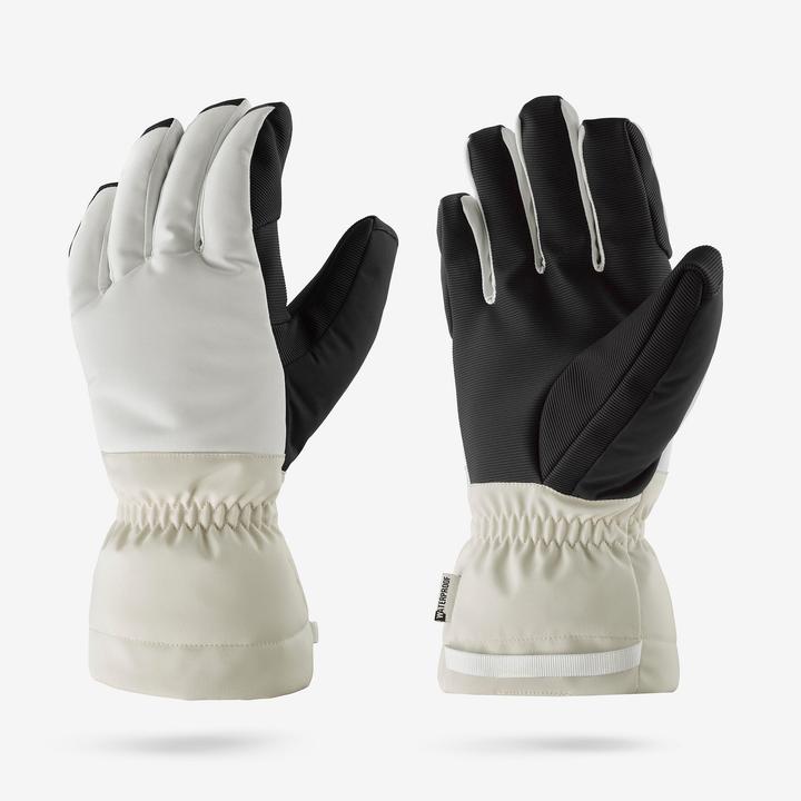 Actual product image Wedze Ski gloves adults warm - 500 white (XL)