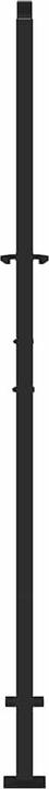Produktbild VidaXL Gartentor Schwarz 105x180 cm Stahl Blatt-Design Zauntor Outdoor Tor