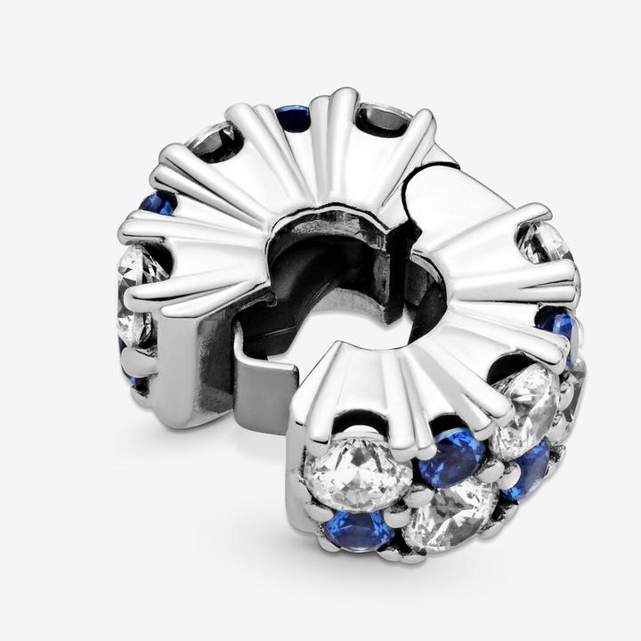 Produktbild Pandora Klares & Blaues Funkeln Clip (Sterling Silber 925, Mit Stein(en))