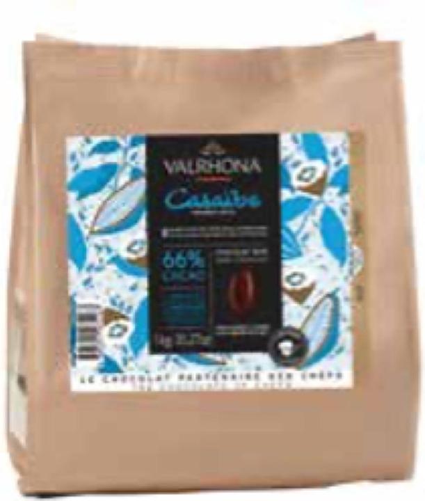 Actual product image Valrhona Caribbean beans 66% (1kg) (1 x)