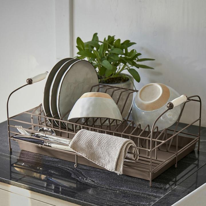 Actual product image Loberon Dish rack Nara antique gray