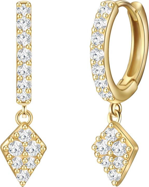 Glanzstücke München Damen Raute Sterling Silber Zirkonia gelbgold - 31386 (Sterling Silber)