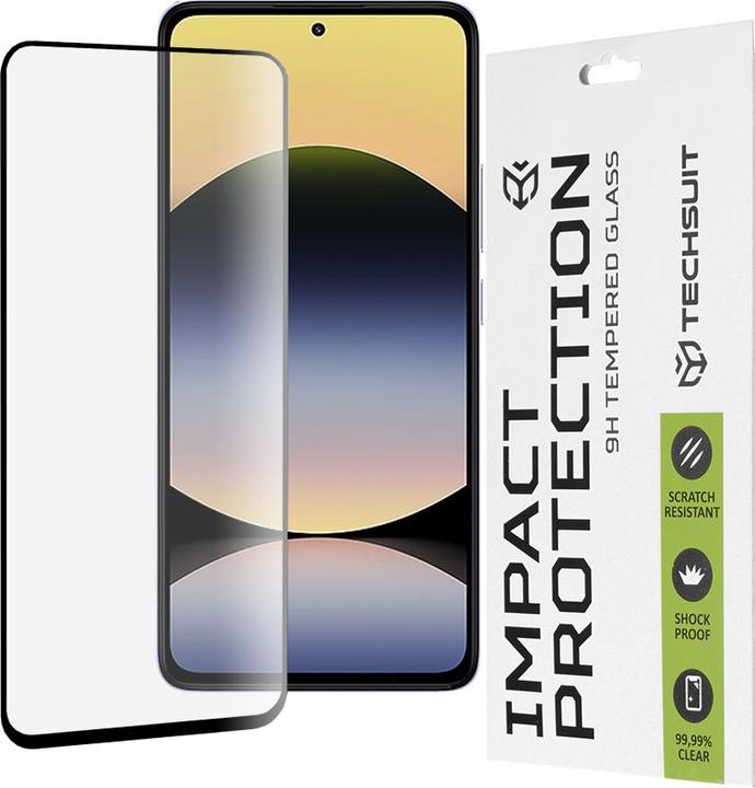 Productafbeelding Techsuit - 111D Volledig Cover / Volledig Lijmglas - Xiaomi Redmi Note 14 4G (Standaard) - Zwart (1 Stuk, Xiaomi Redmi Note 14)