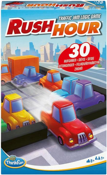Image du produit Ravensburger ThinkFun - 76642 - Rush Hour Mitbringspiel - Le célèbre jeu de logique dans un format compact sous (Allemand, Italien, Hongrois, Français, Polonais)