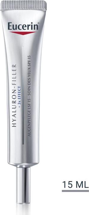 Actual product image Eucerin HYALURON-FILLER + 3x EFFECT eye care SPF 15 (Crème, 15 ml, Day + Night)