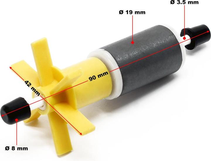 Actual product image SunSun Spare Part HW-303 Pump Impeller/Pump Shaft Ø 43mm External Filter
