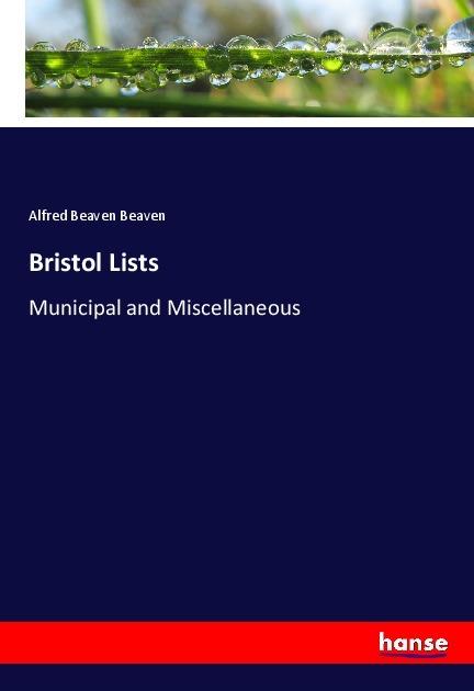 Produktbild Bristol Lists (Deutsch, Alfred Beaven, 2017)