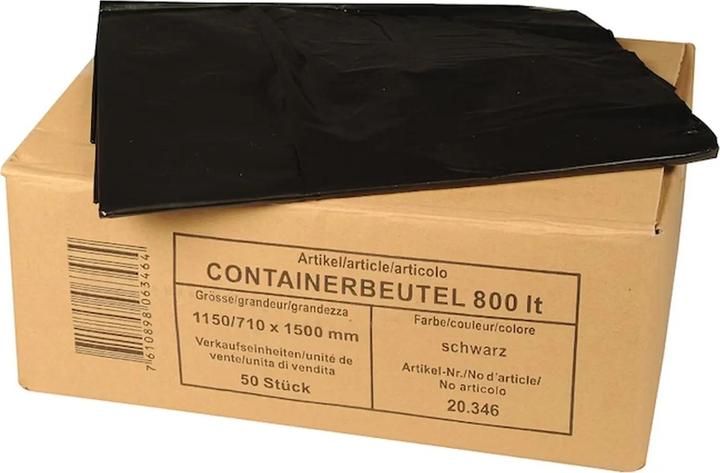 Immagine prodotto nikkoTv Sacco contenitore 800l nero, 50 pezzi. (50 x, 800 l)