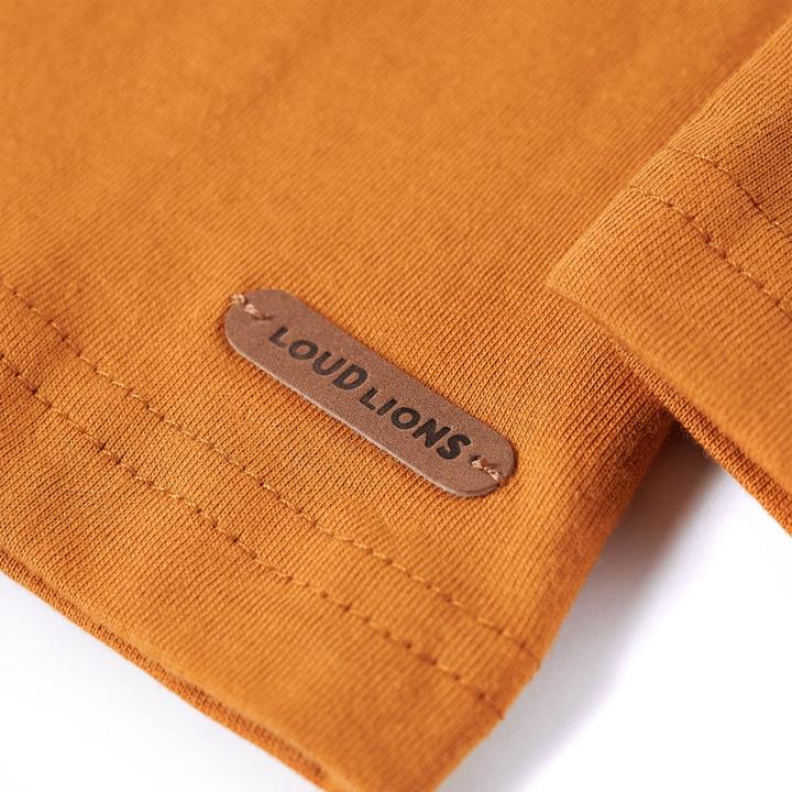 Immagine prodotto VidaXL Camicia da bambino a maniche lunghe ocra scuro 92,Materiale: 100 (92)