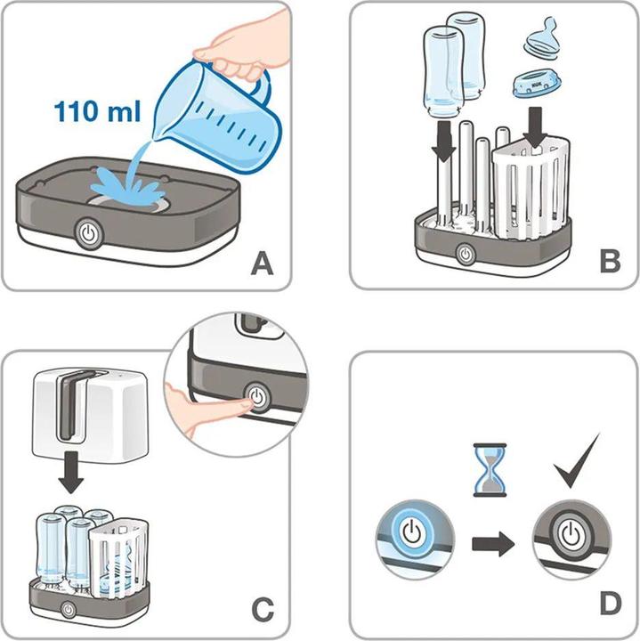 Image du produit NUK Sterilisatoren & Vaporisatoren 4-tlg. Reinigungs-Set für Babyflaschen -