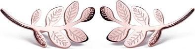 Vuch Beautiful bronze earrings Leaves Rose Gold (L)
